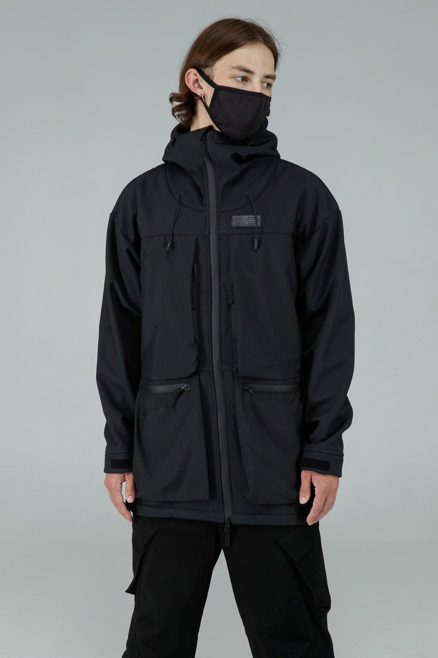 Демісезонна куртка із софтшелу чоловіча чорна бренд ТУР модель Онага розмір S, M, L, XL TURWEAR