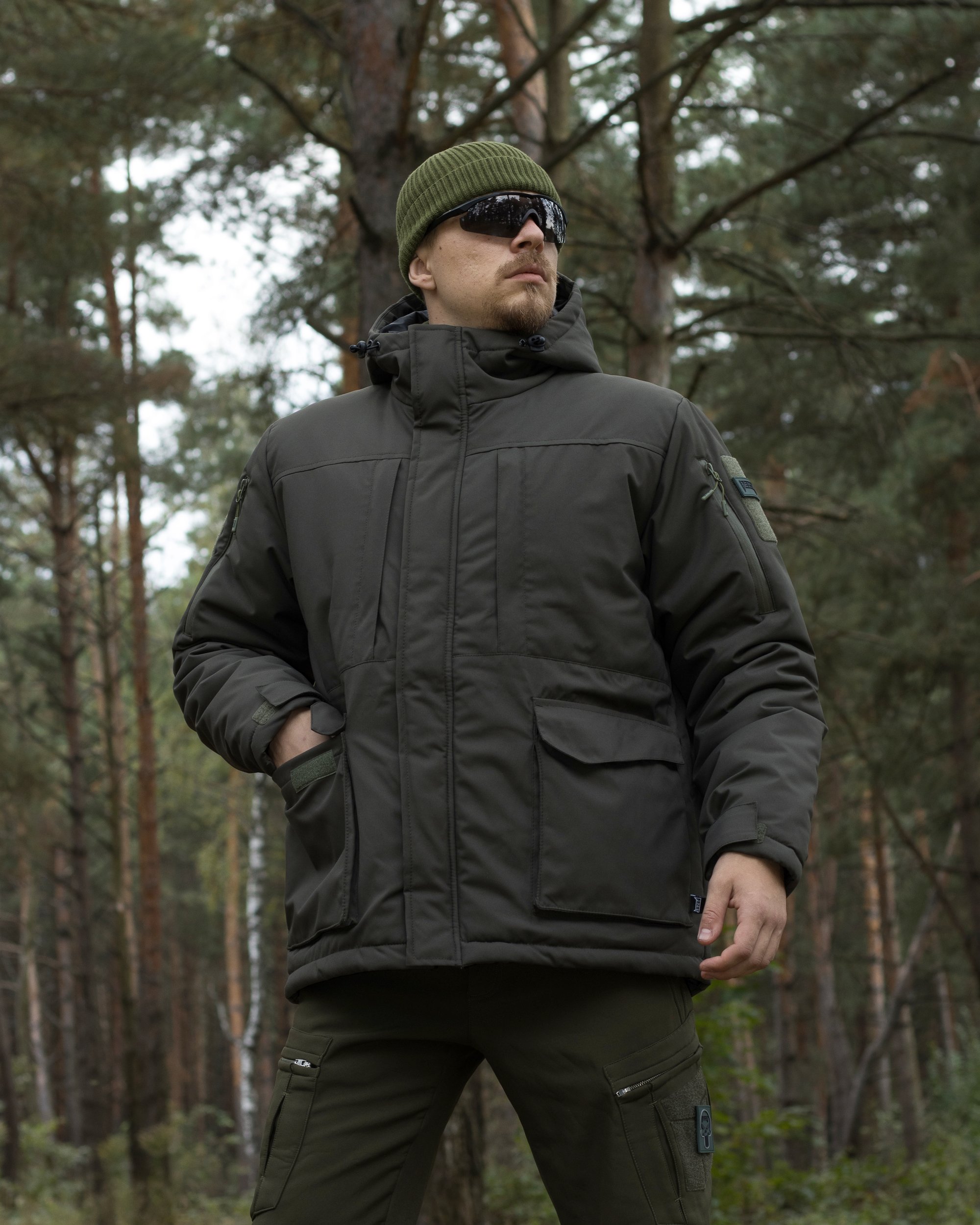 Куртка тактична зимова BEZET SnowPatrol хакі - Фото 11