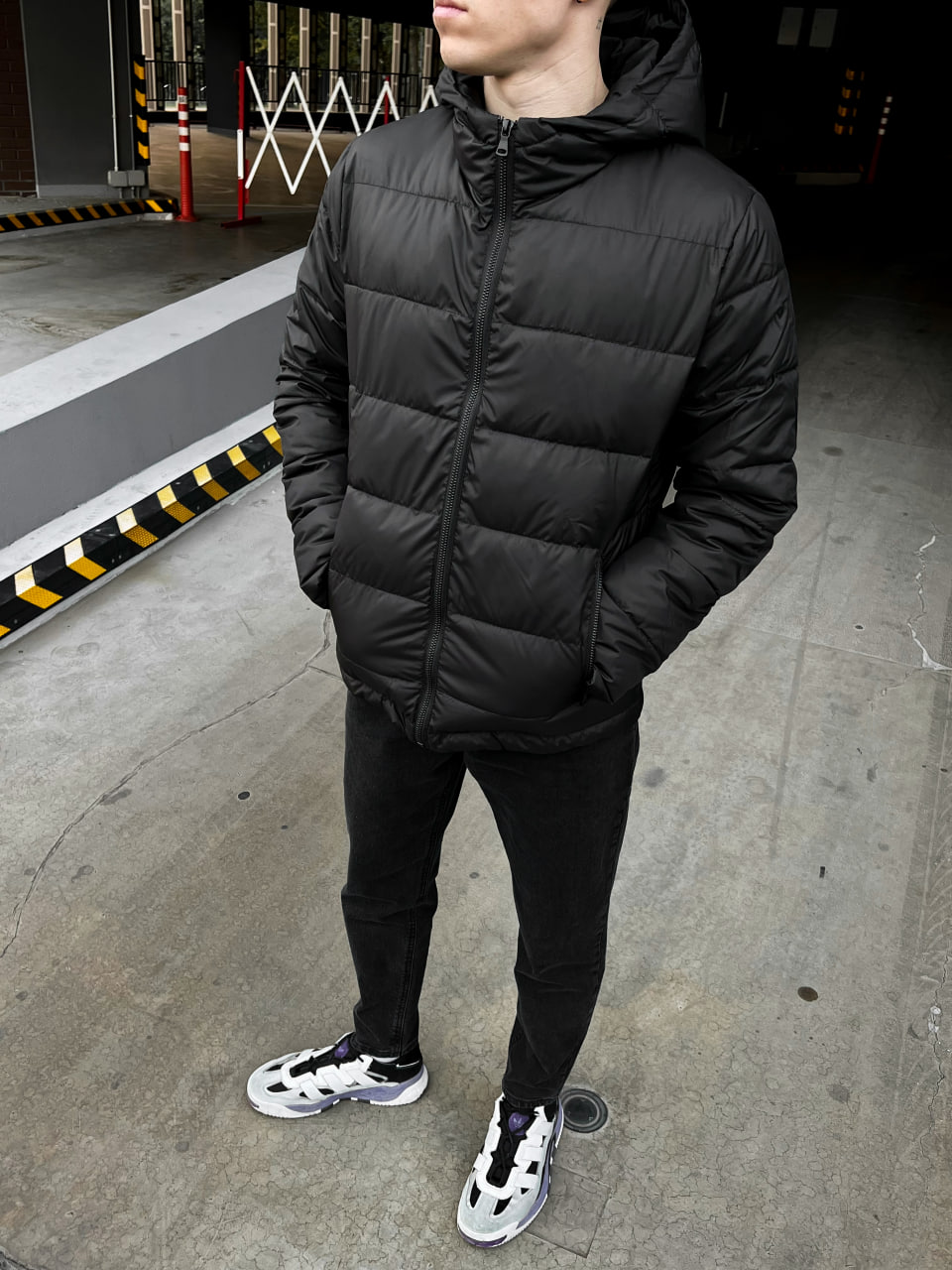 Мужская куртка стеганая демисезонная Reload Rainbow23 черный