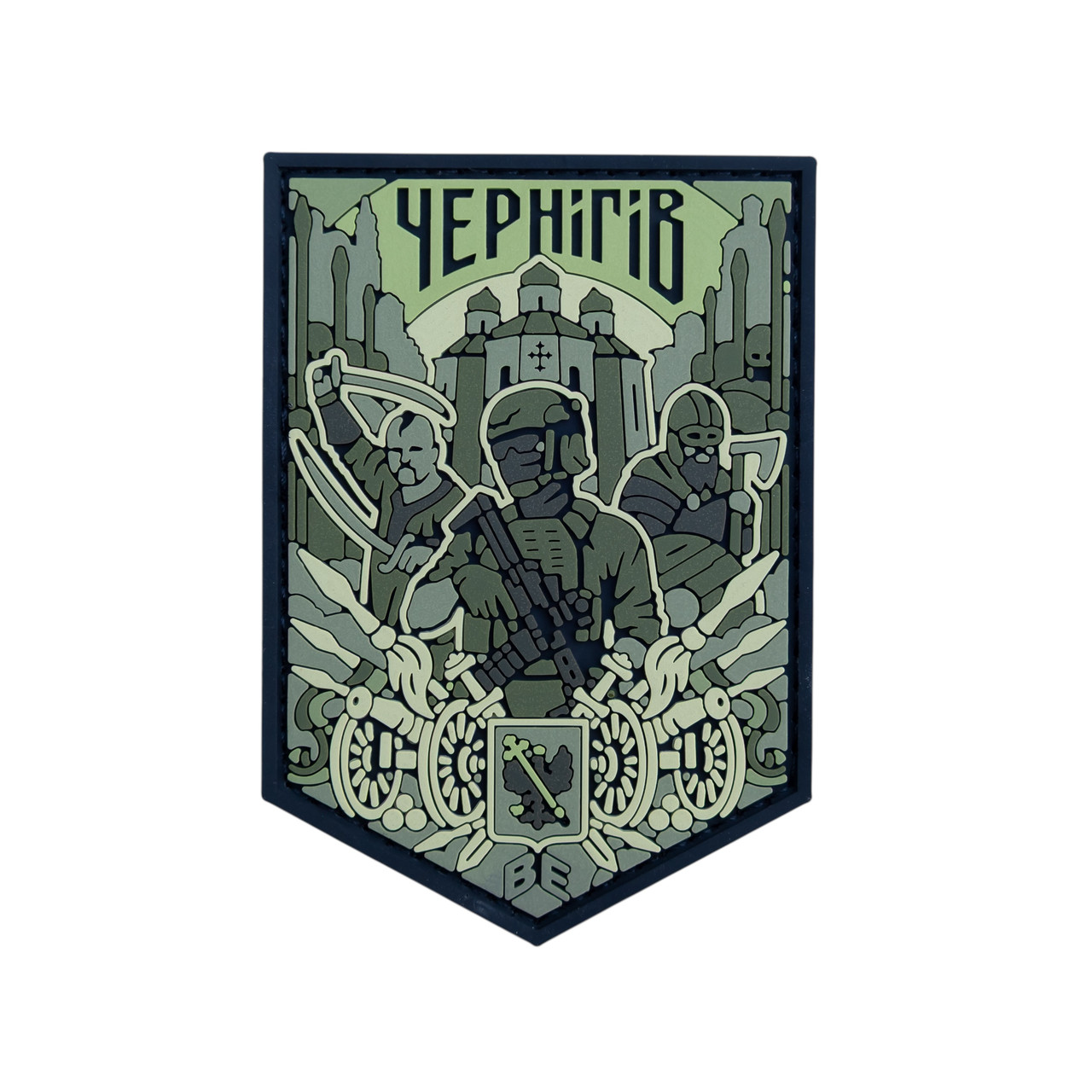 ПВХ Патч (шеврон) "Чернігів" олива Brand Element