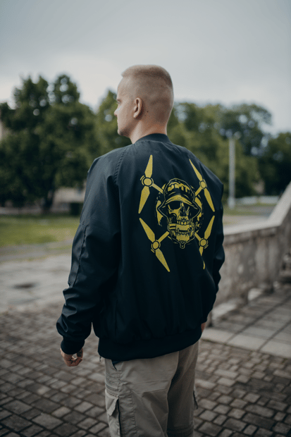 Бомбер чорний FPV SKULL Bad Boy Company