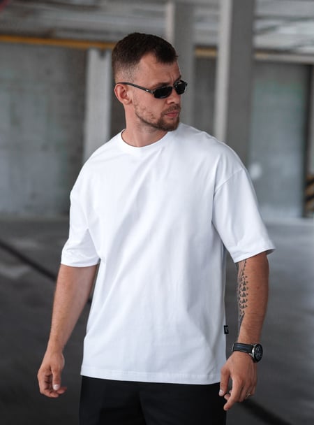 Футболка з бавовни Teamv Oversize Біла