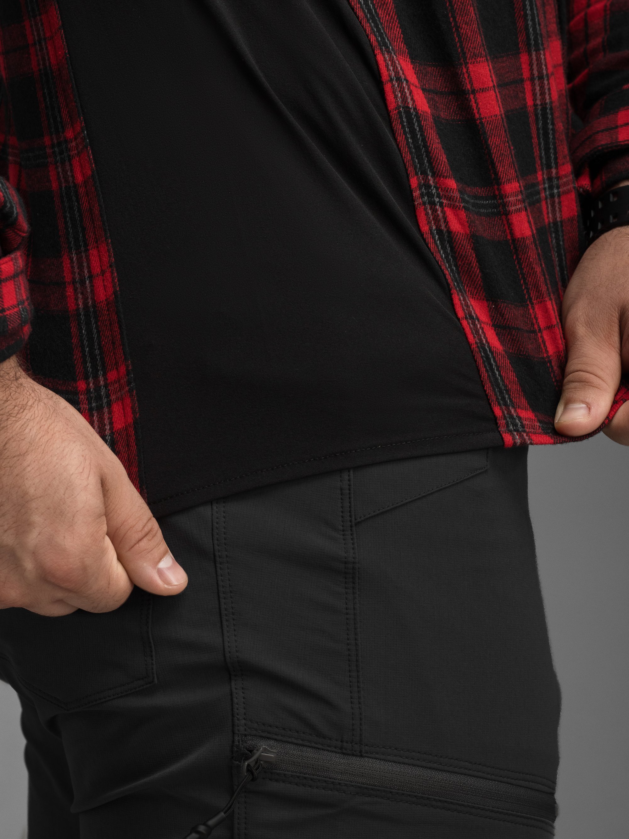 Сорочка фланелева BEZET Defender чорний/червоний - Фото 20