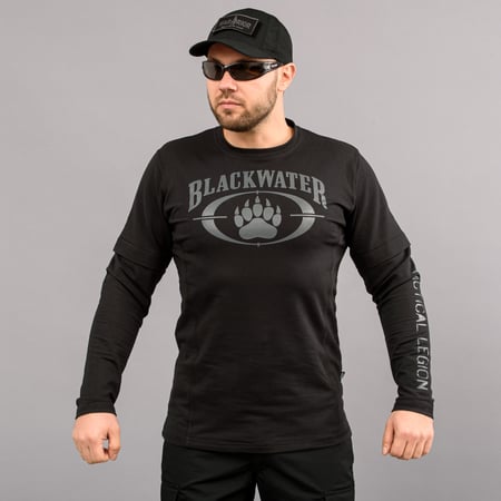 Футболка з рукавами "BLACK WATER" BLACK Armoline