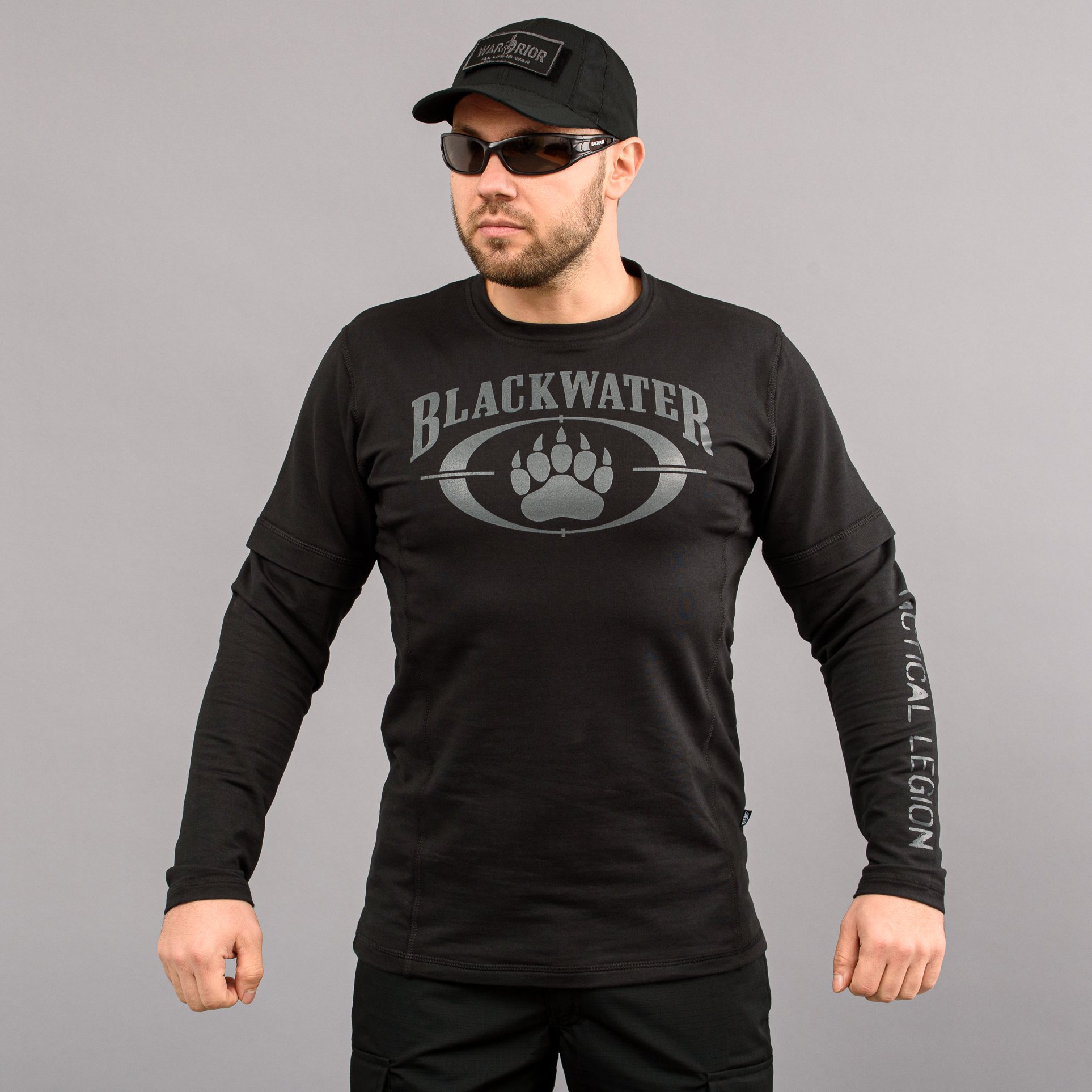 Футболка з рукавами "BLACK WATER" BLACK Armoline