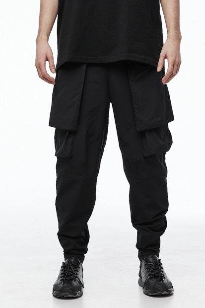 Карго штани зі стрейч нейлону "Хідза", чорний TURWEAR