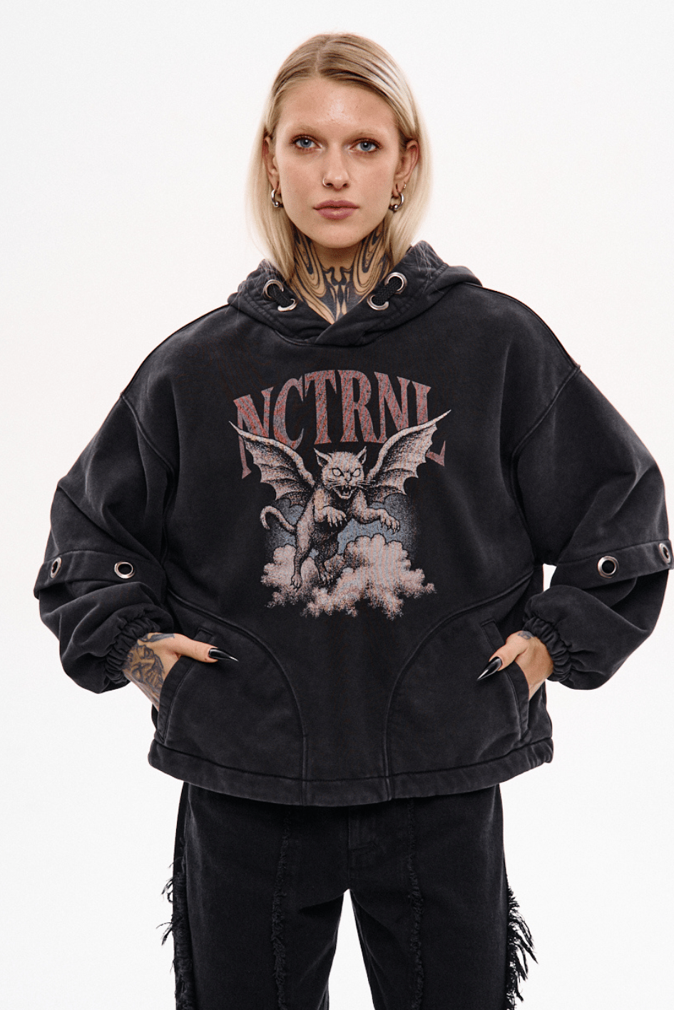Худі NCTRNL оверсайз крою з люверсами "Angel" TURWEAR
