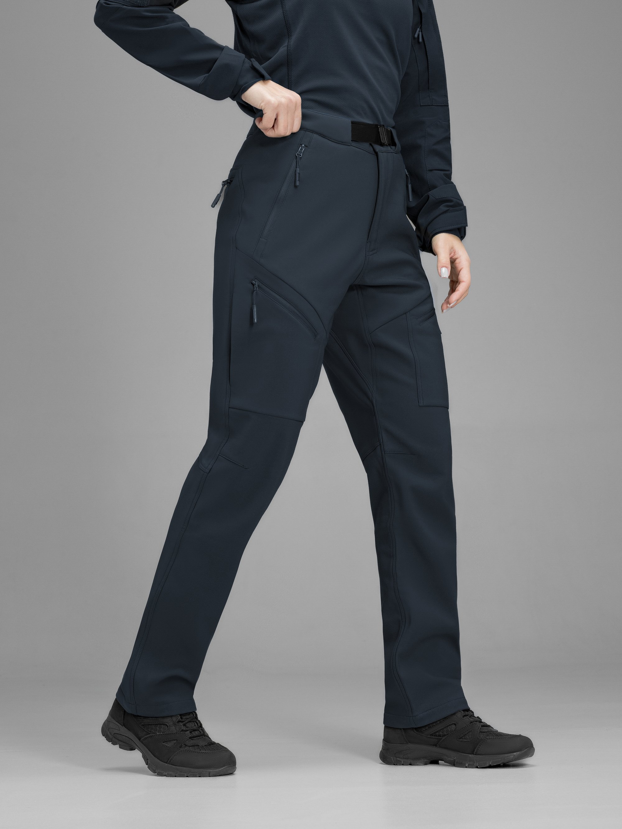 Брюки карго тактичні жіночі Softshell BEZET Techwear синій - Фото 7