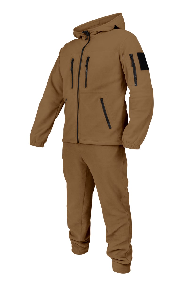 Костюм флисовый тактический с капюшоном, койот PlusPlus