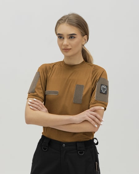 Футболка быстросохнущая тактическая женская BEZET койот