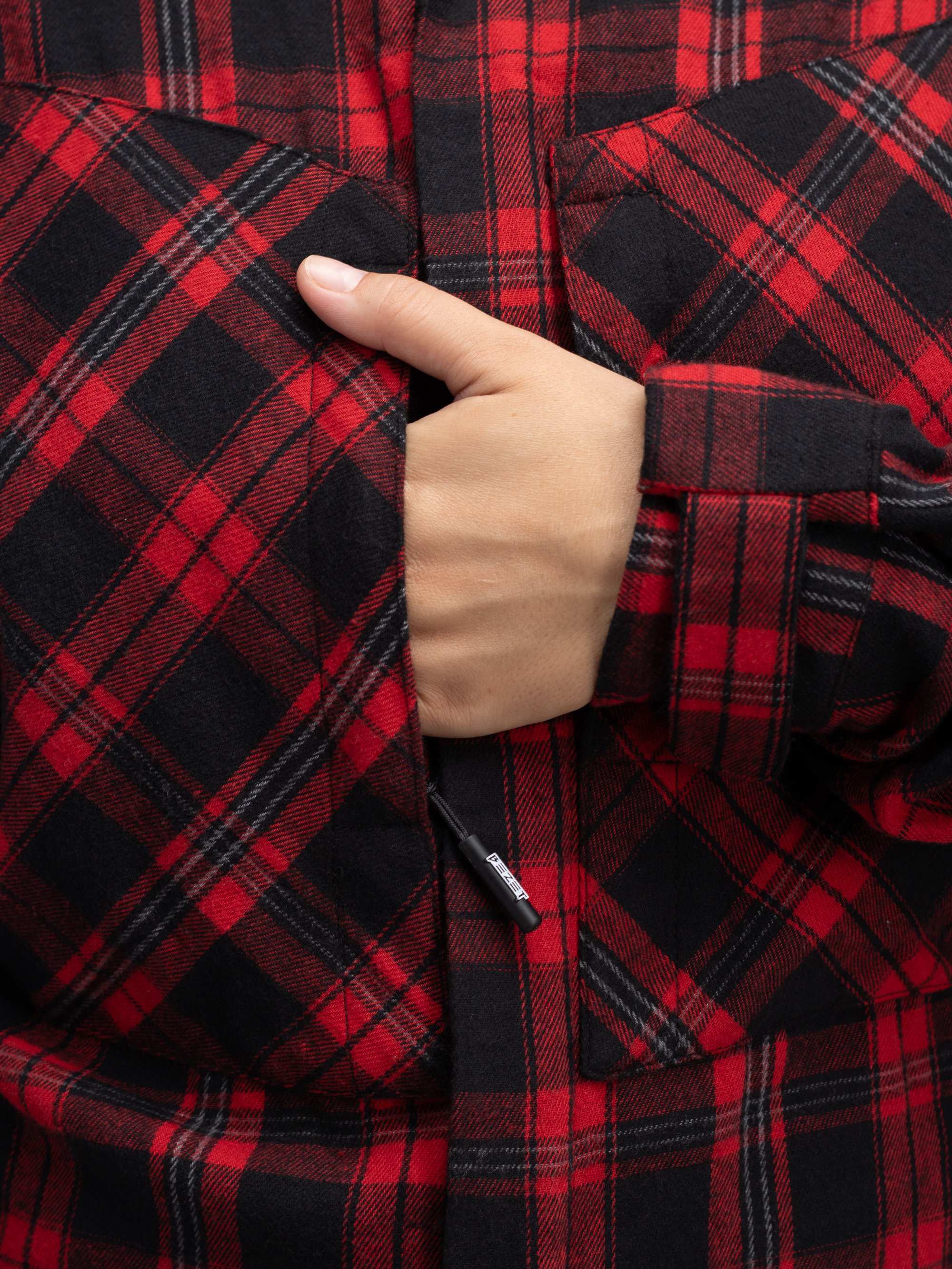 Сорочка фланелева жіноча BEZET Defender чорний/червоний - Фото 15