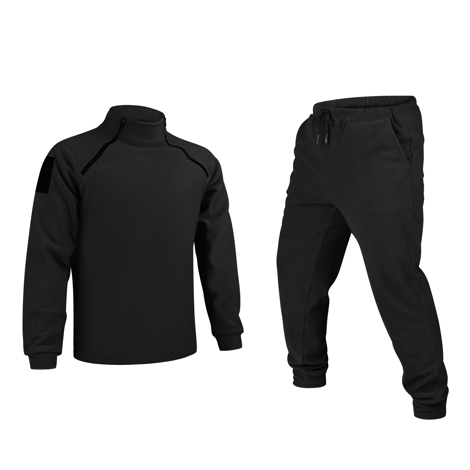 Костюм флісовий тактичний, чорний PlusPlus