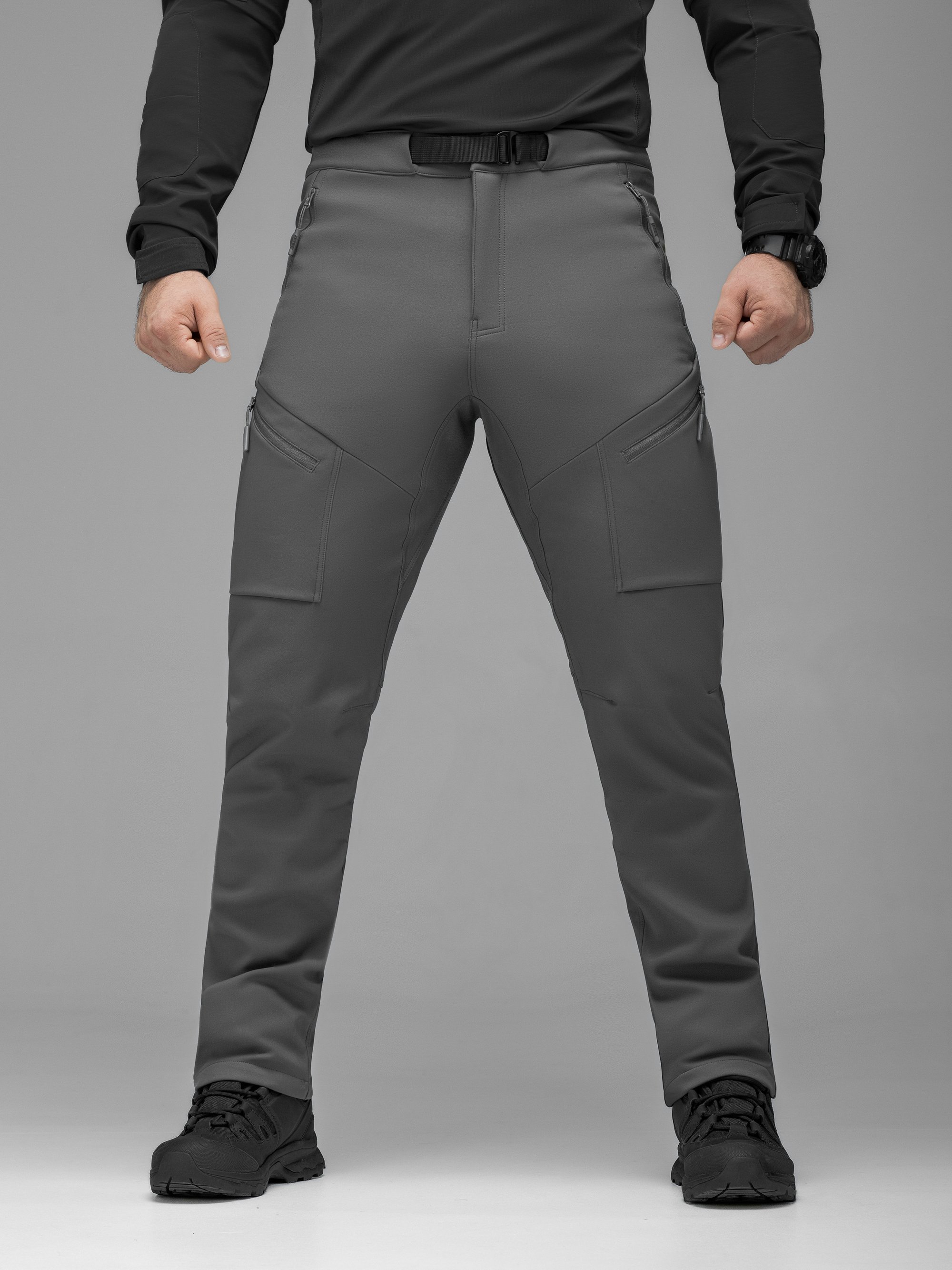 Брюки карго тактичні Softshell BEZET Techwear сірий - Фото 2