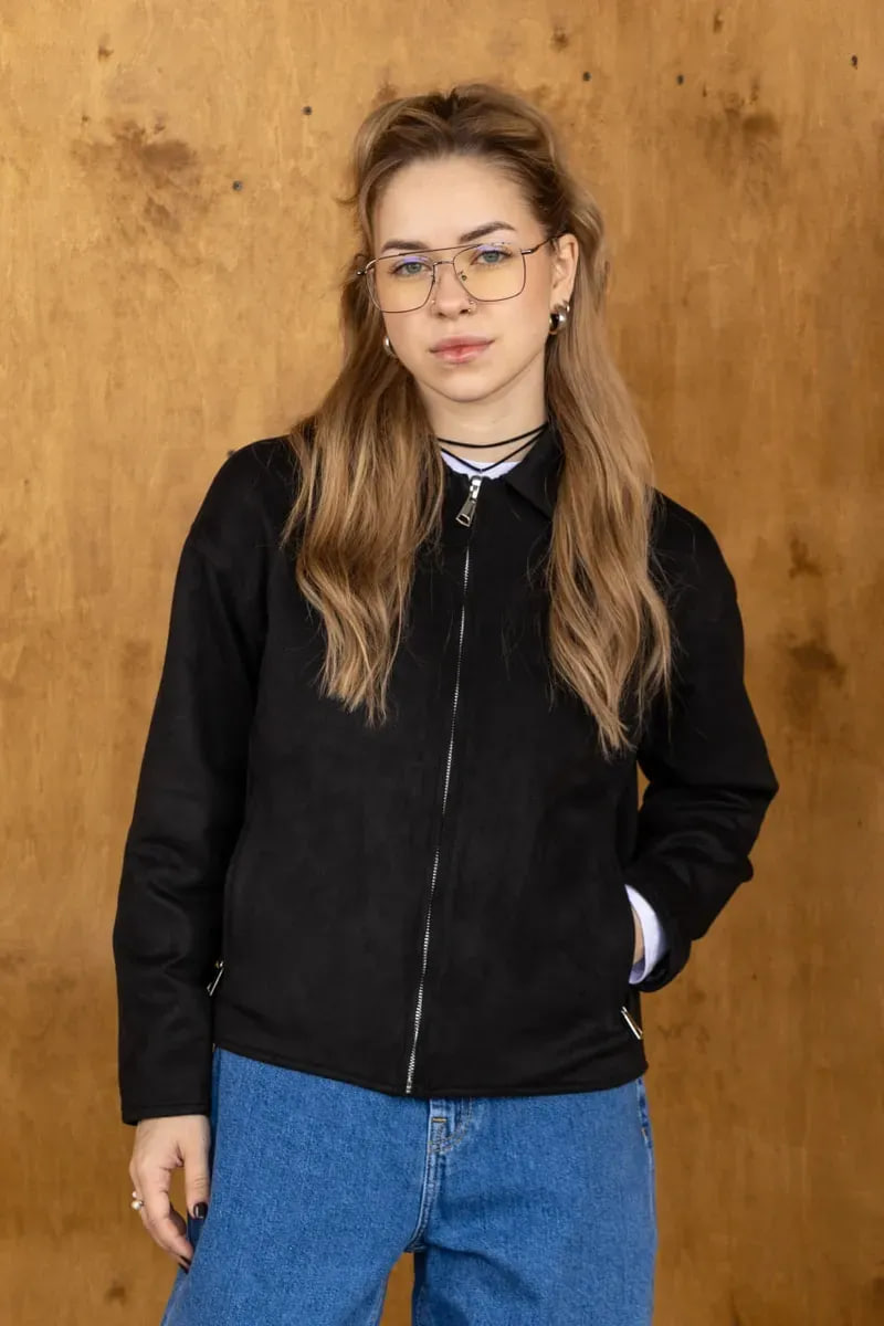 Бомбер жіночий Reload - Lava, чорний