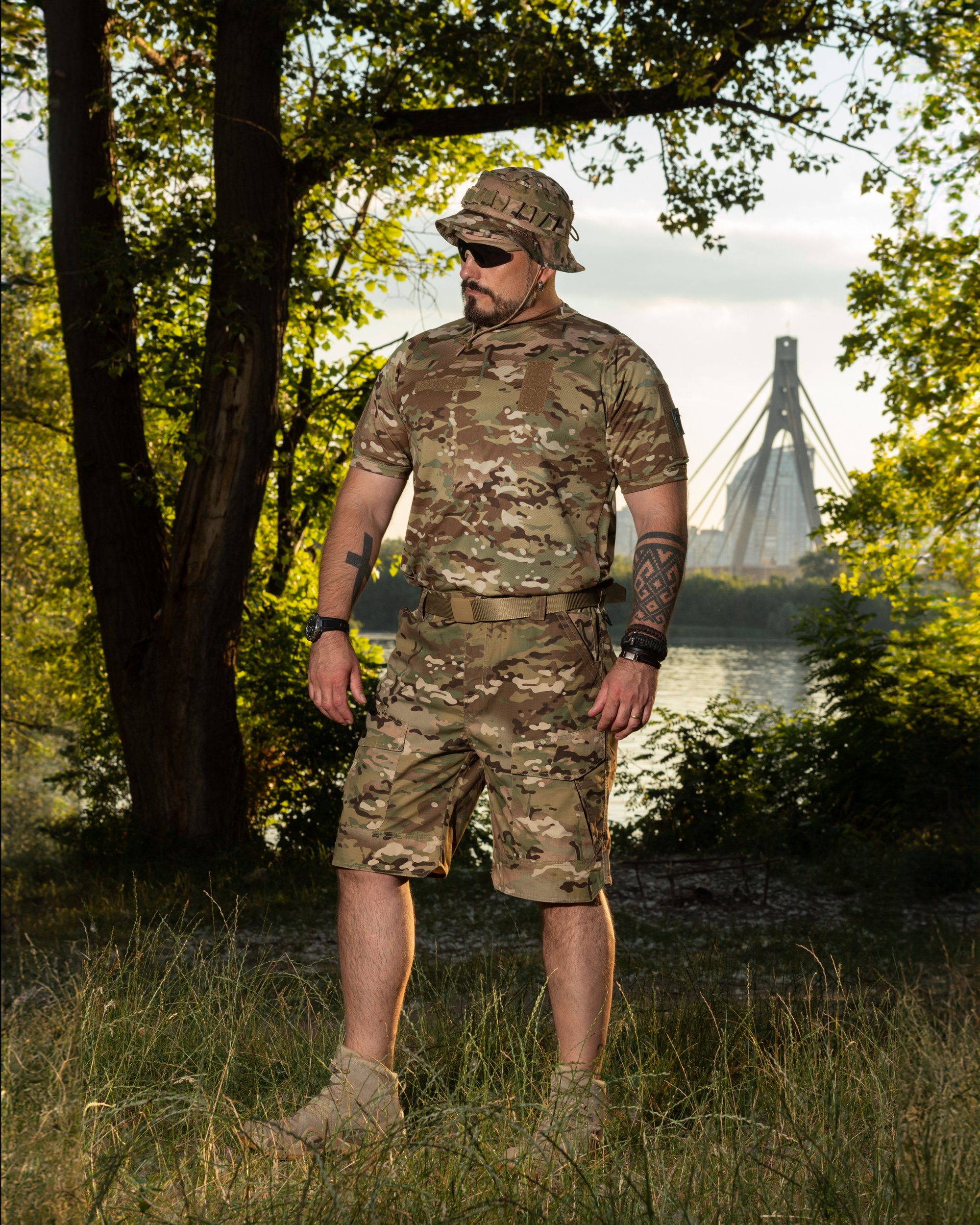 КОМПЛЕКТ (ФУТБОЛКА ШВИДКОСОХНУЧА ТАКТИЧНА BEZET МУЛЬТИКАМ, ШОРТИ КАРГО ТАКТИЧНІ BEZET MILITARY МУЛЬТИКАМ) - Фото 11
