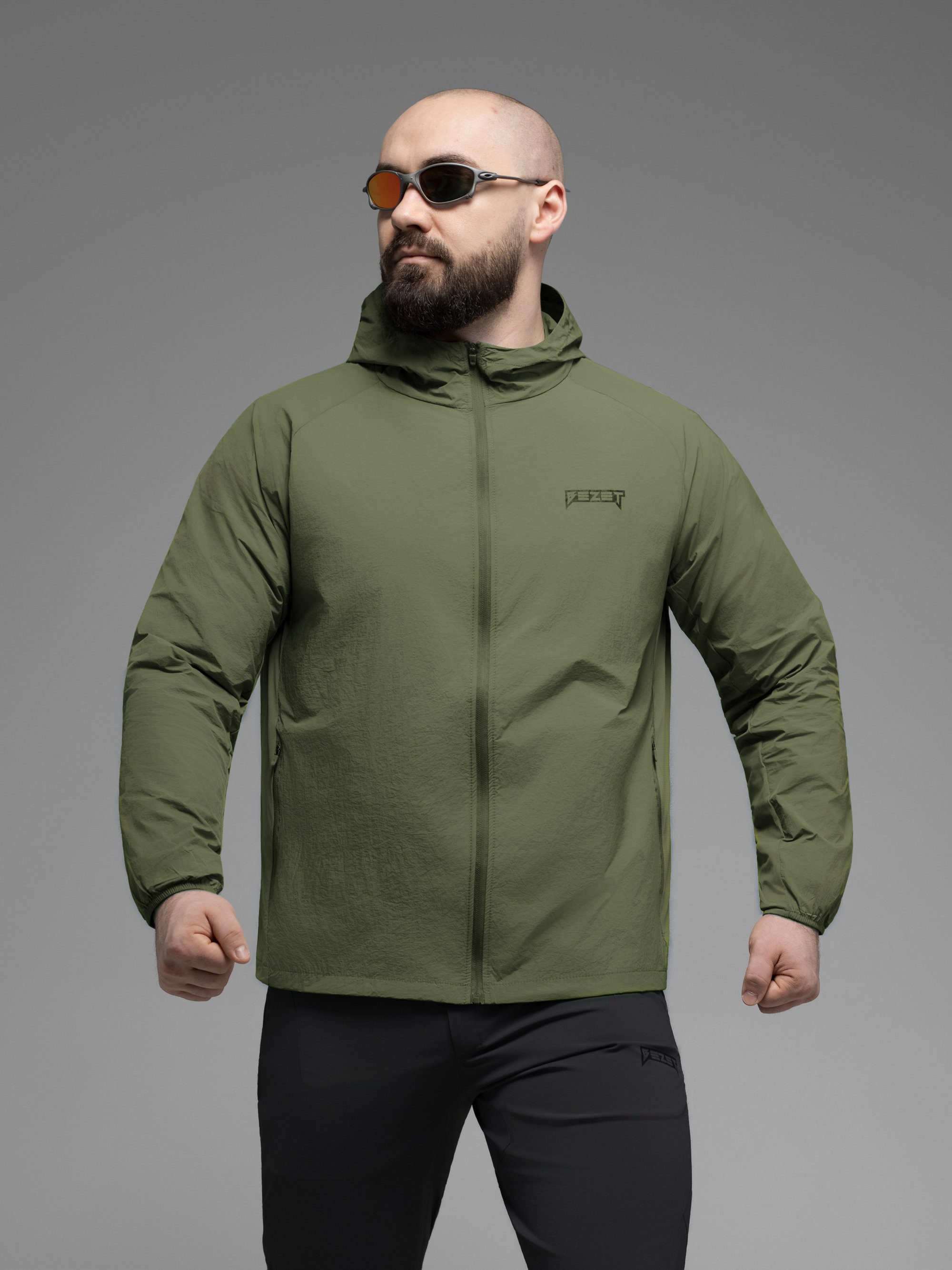 Куртка вітрівка BEZET Solguard UV 100 хакi - Фото 2