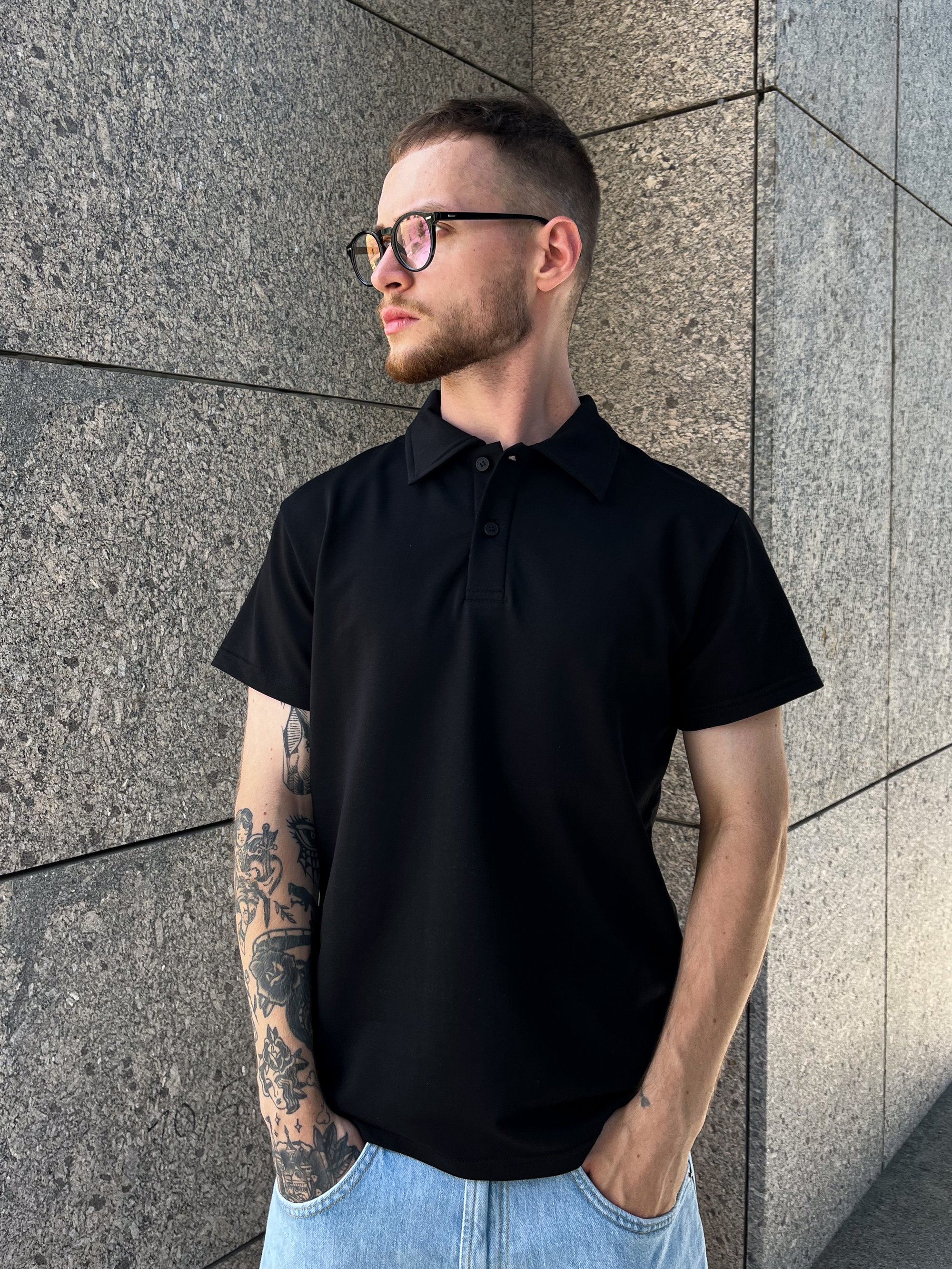 Футболка поло Reload - Skarb, чорний