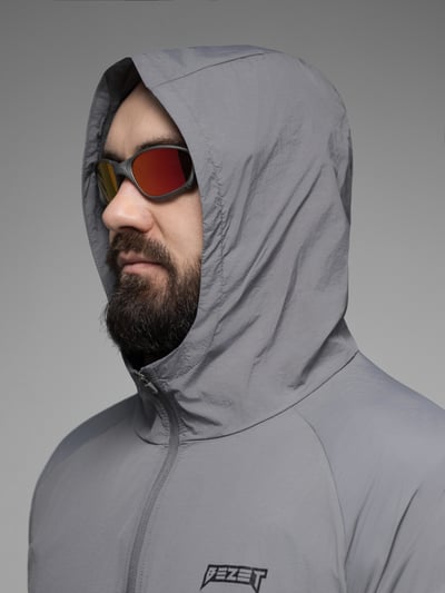 Куртка вітрівка BEZET Solguard UV 100 сірий - Фото 21