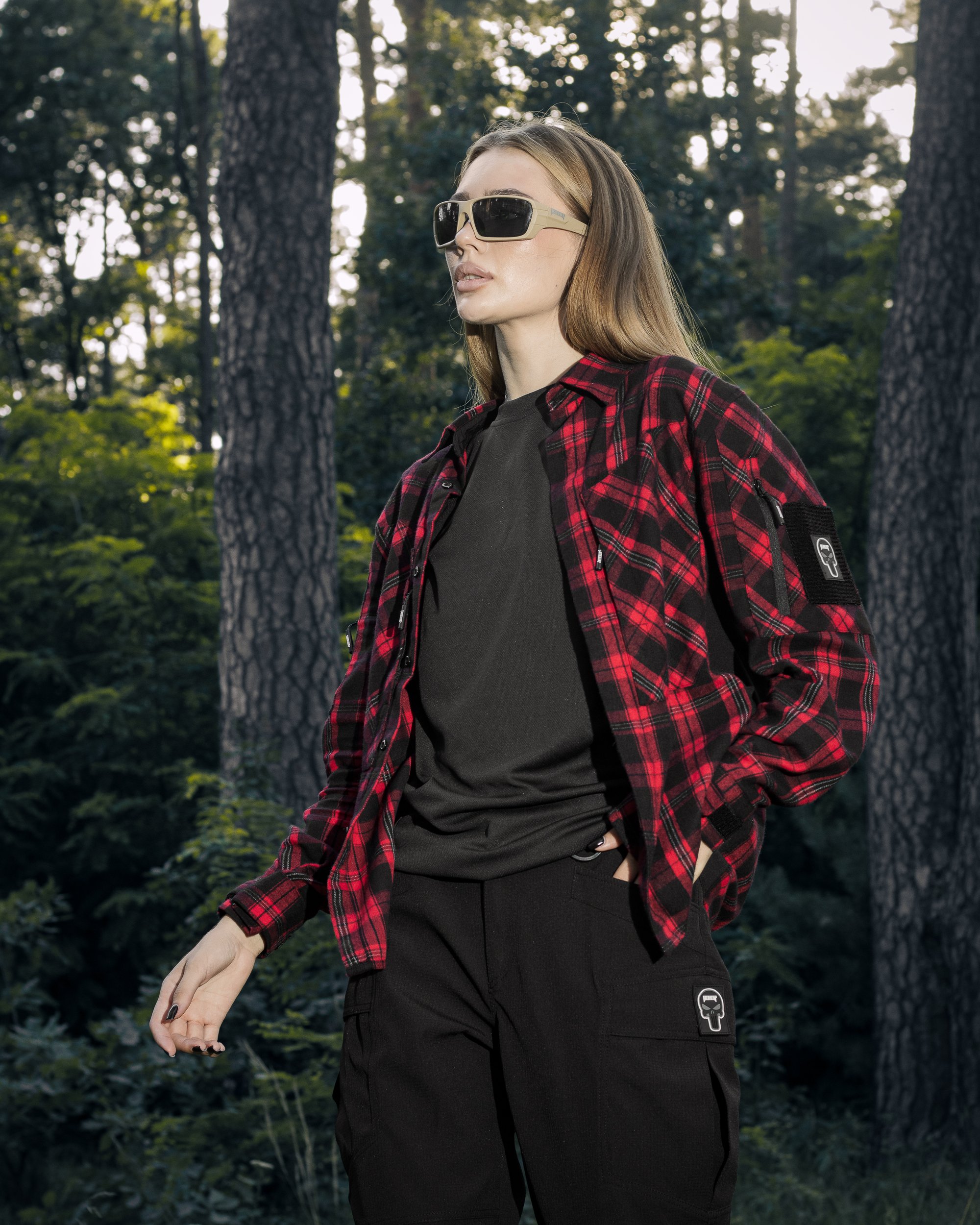 Сорочка фланелева жіноча BEZET Defender чорний/червоний - Фото 26