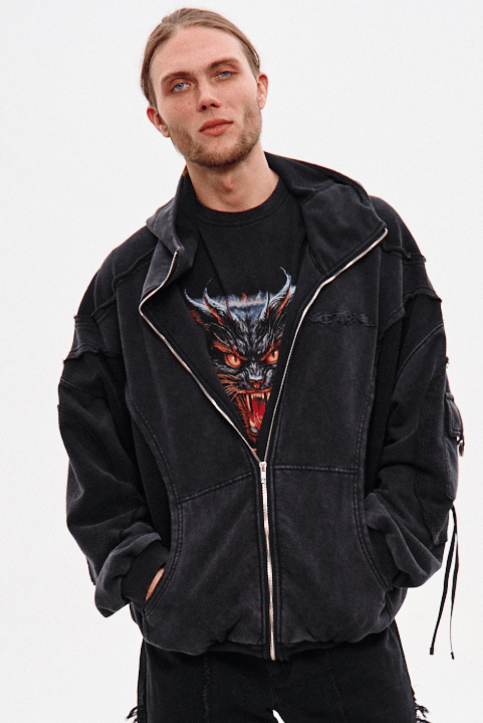 Чоловіче худі на блискавці NCTRNL оверсайз крою "Стілстоун" TURWEAR