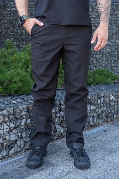 Штани утеплені Softshell Comfort Чорні Uniformx