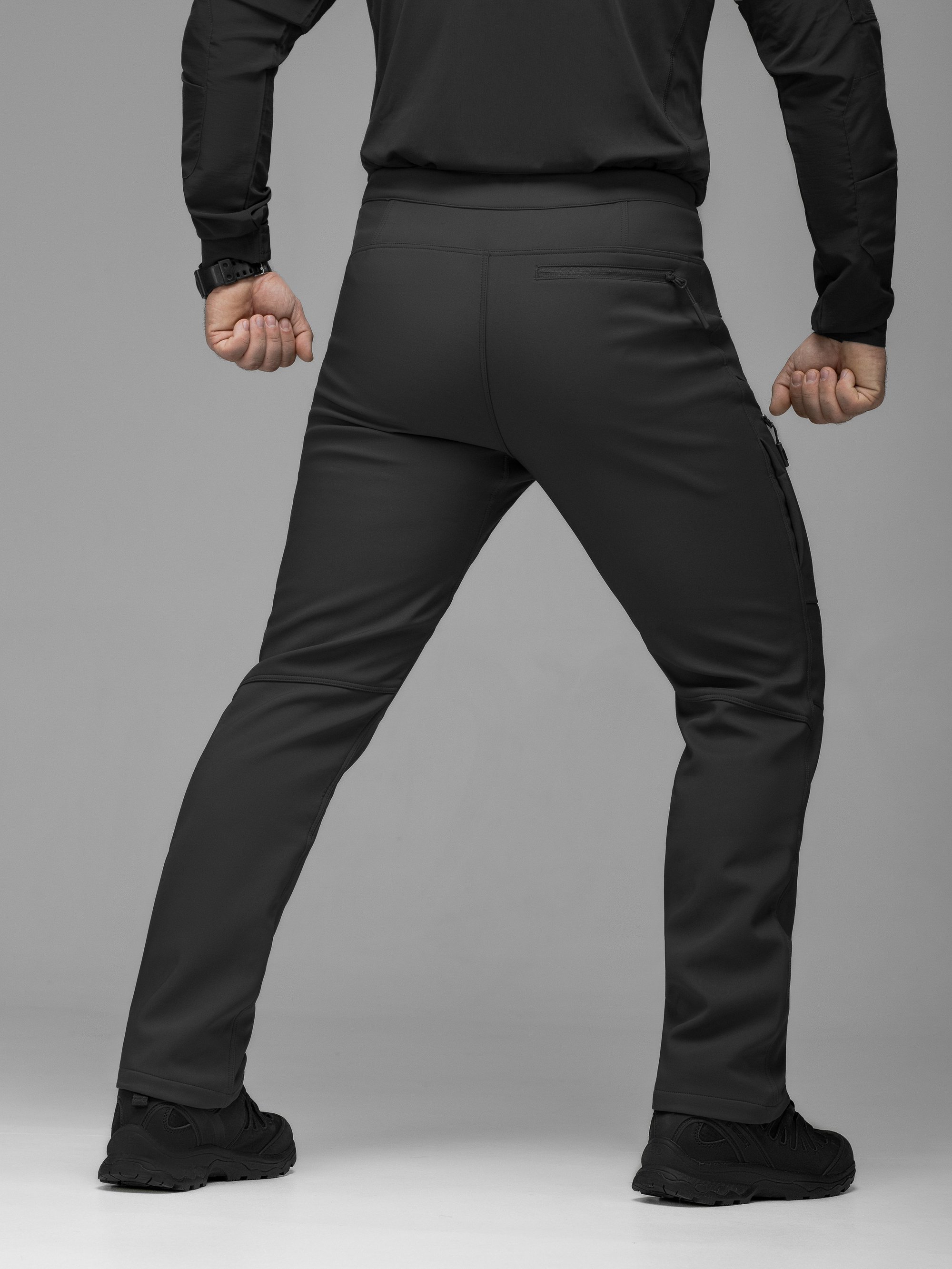 Брюки карго тактичні Softshell BEZET Techwear чорний - Фото 13