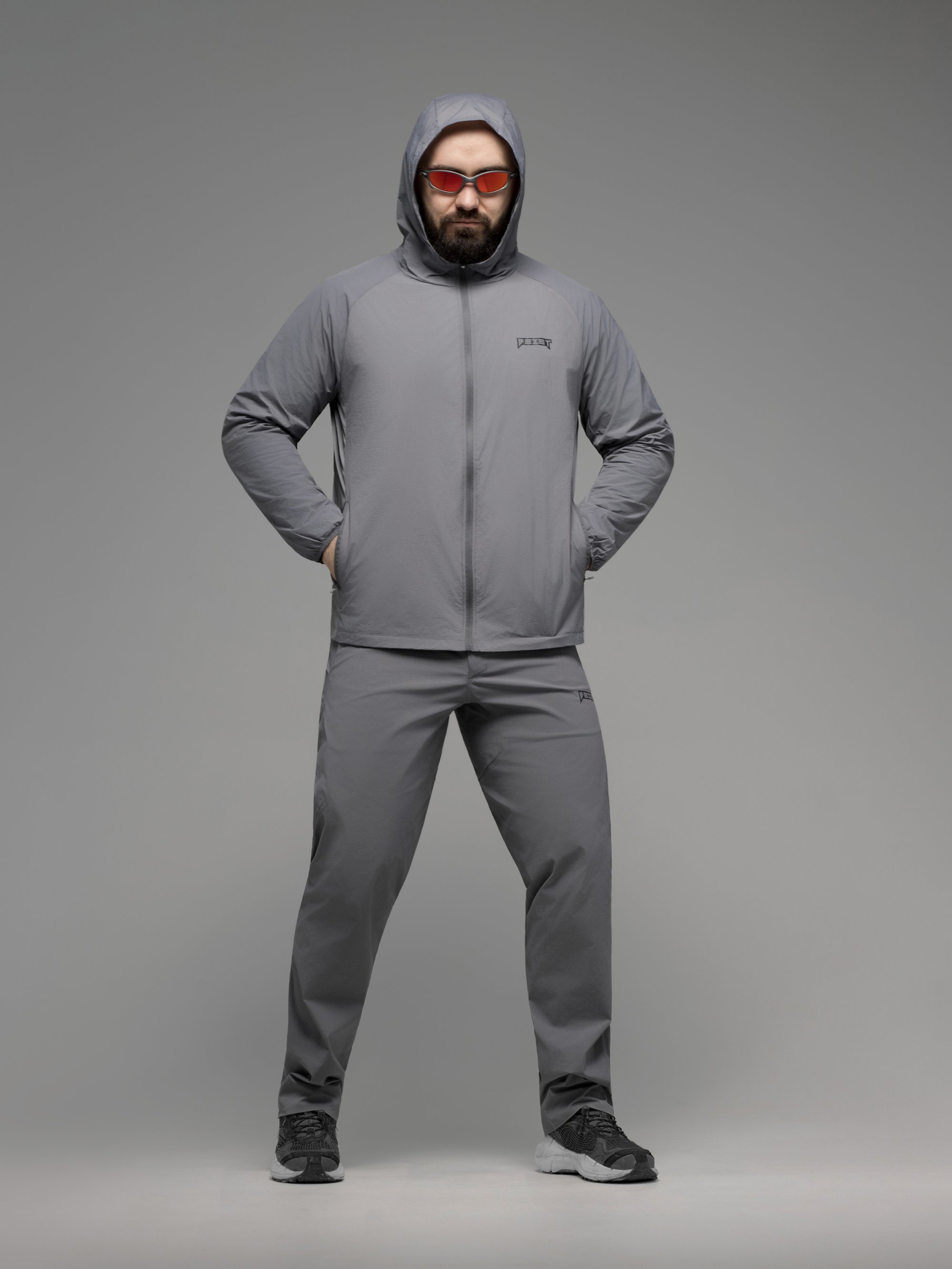 Куртка вітрівка BEZET Solguard UV 100 сірий - Фото 40