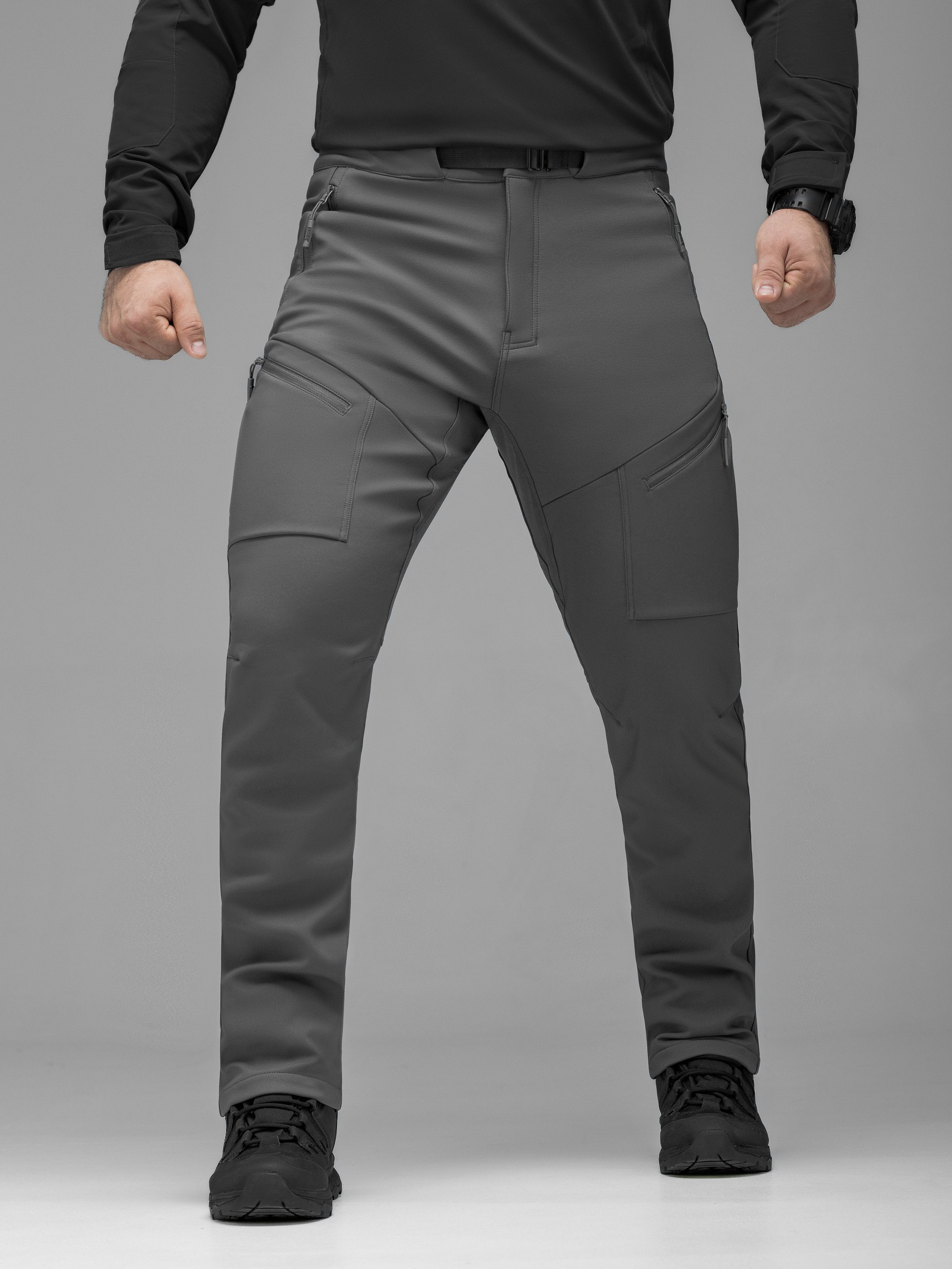 Брюки карго тактичні Softshell BEZET Techwear сірий - Фото 1