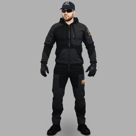 Костюм спортивний "EXTRAVEL" BLACK (Трикотаж з начосом) Armoline