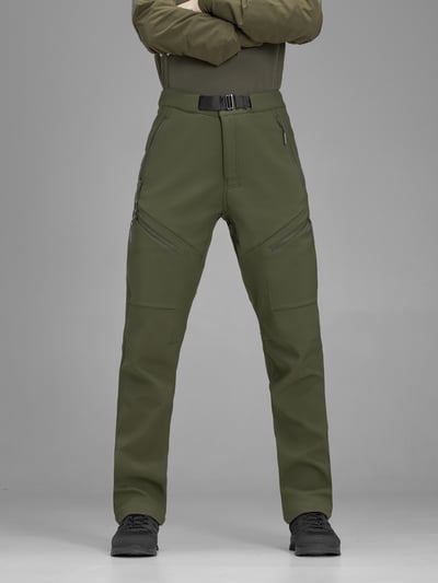 Штани карго тактичні жіночі Softshell BEZET Techwear хакі - Фото 3