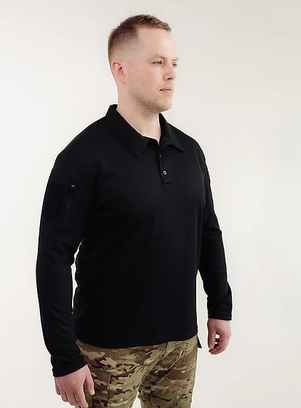 Тактичне поло Сич з довгим рукавом чорне MILIGUS