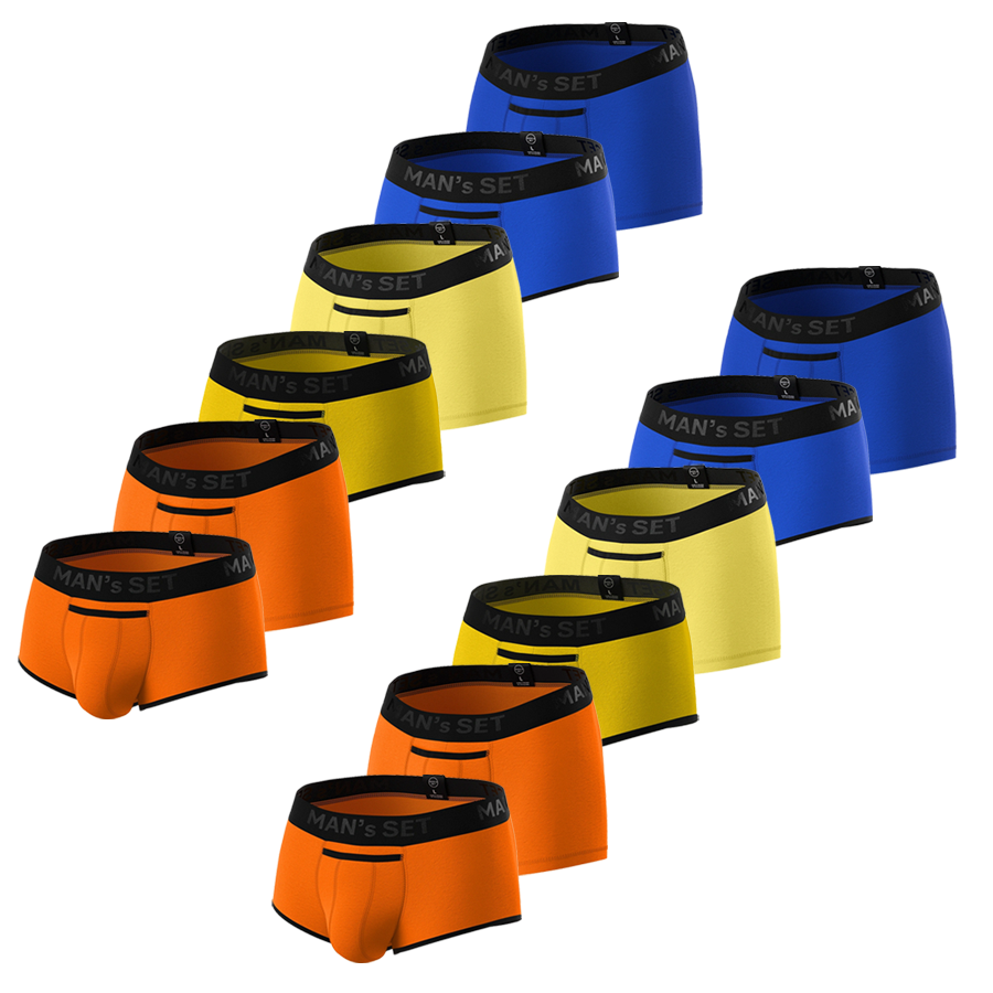 Комплект трусов MIX Classic/ Sport Black Series, 12шт MansSet