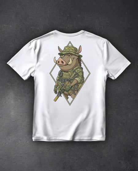Футболка з принтом "Tactical Pumba" біла We feel