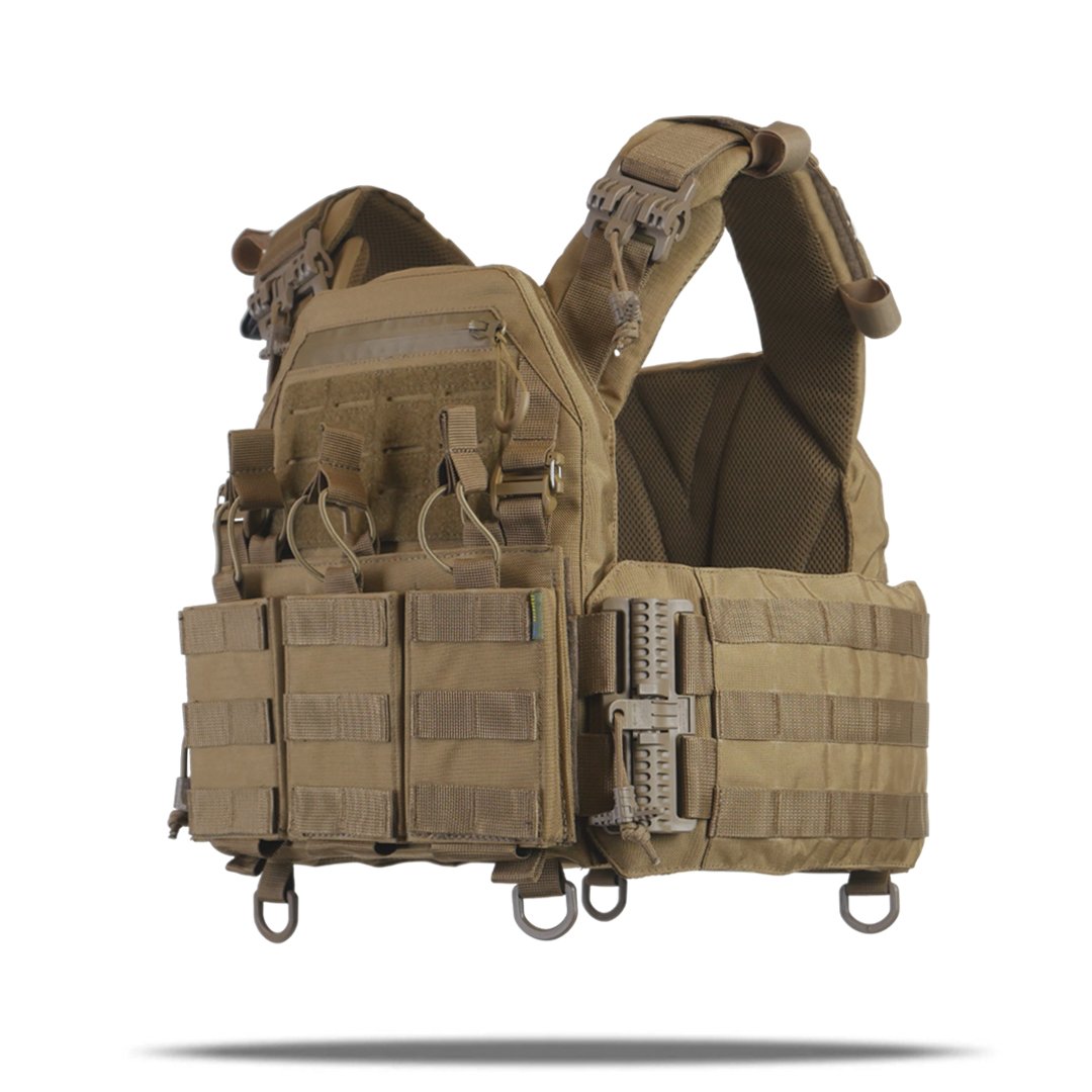 Плитоноска Kiborg GU Gen.2 + съемная панель для трех магазинов Койот KIBORG