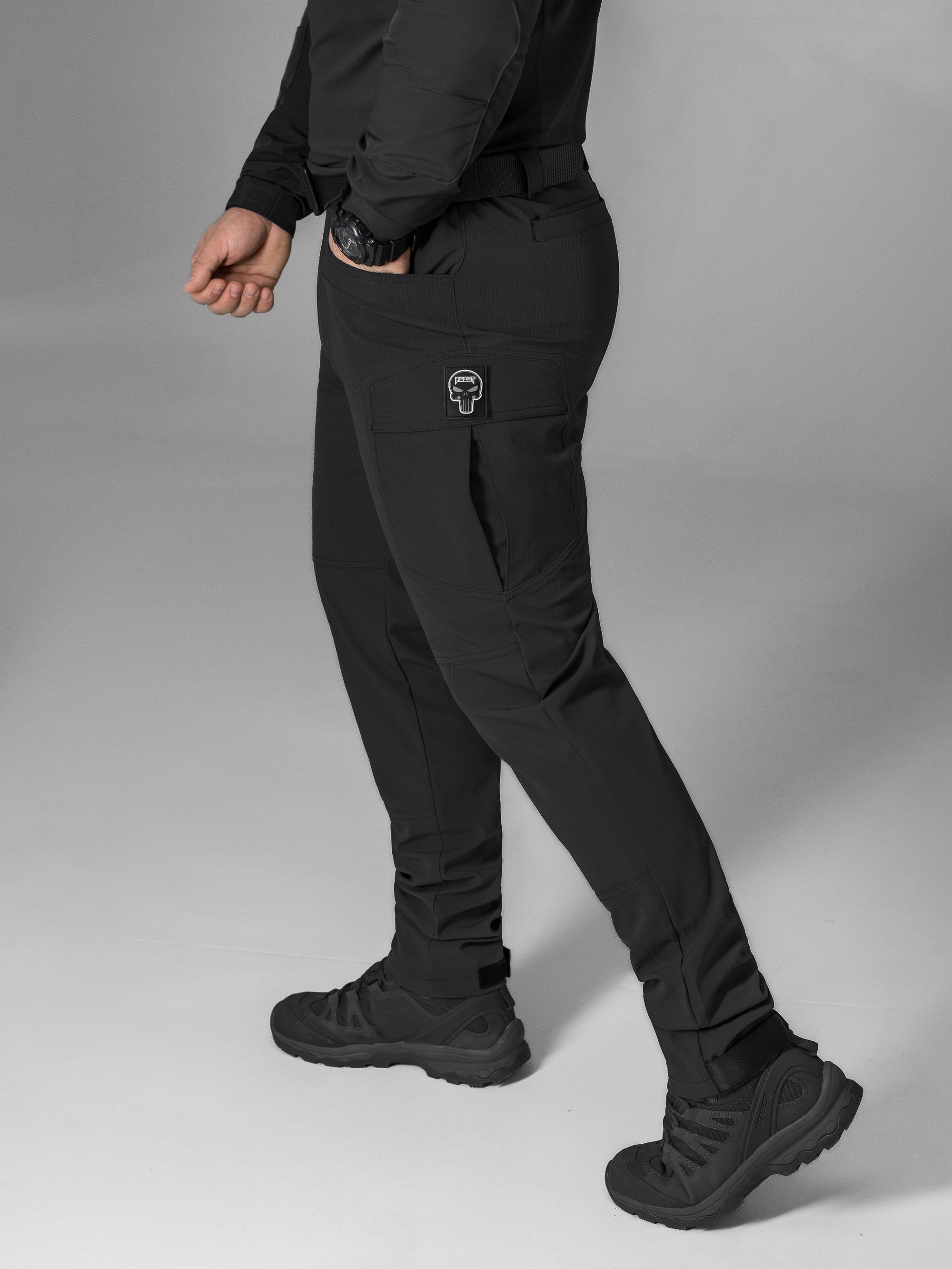 Штани карго тактичні BEZET Капелан чорний - Фото 9