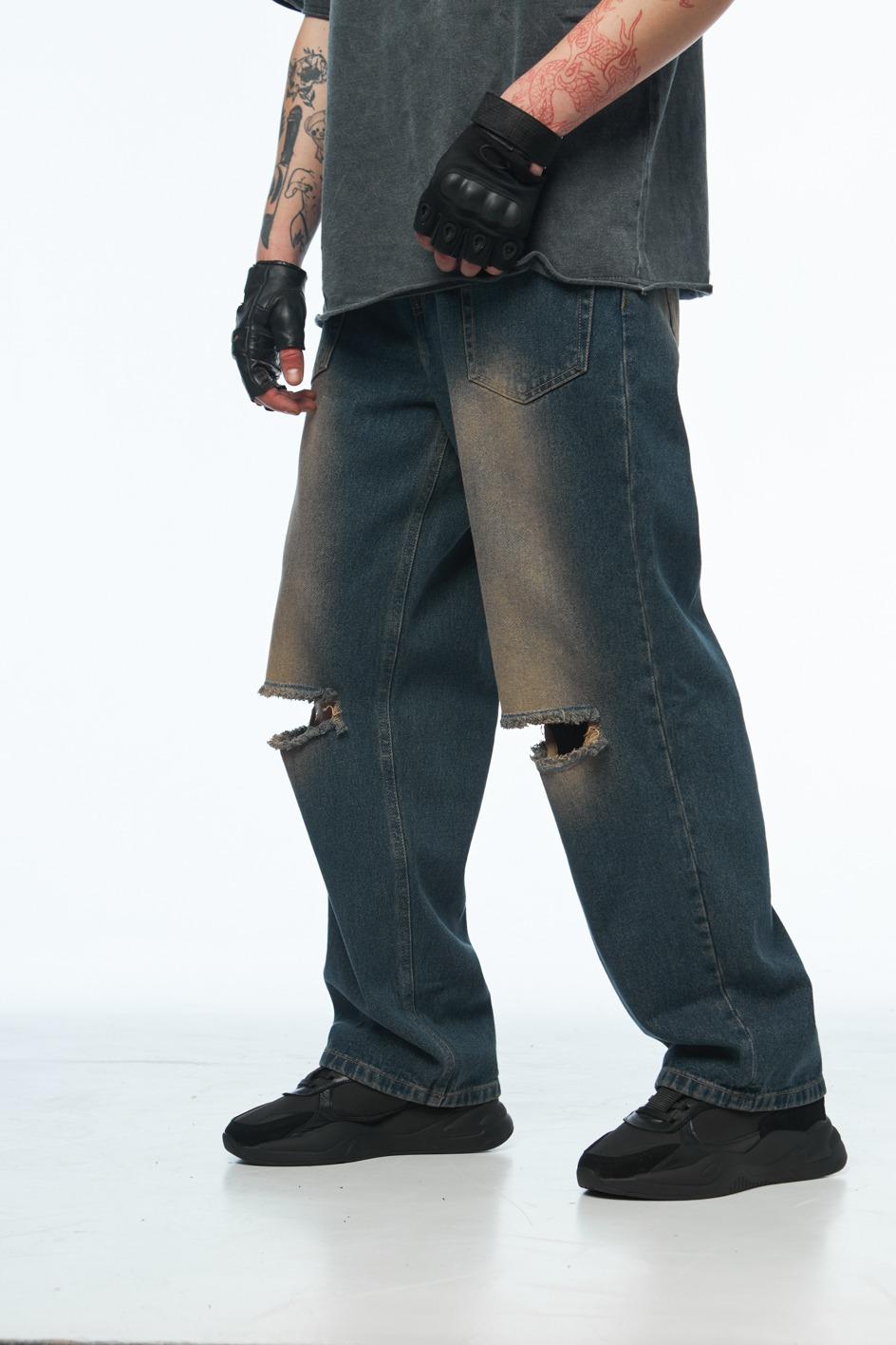 Джинси баггі з подертостями TURWEAR - Фото 1