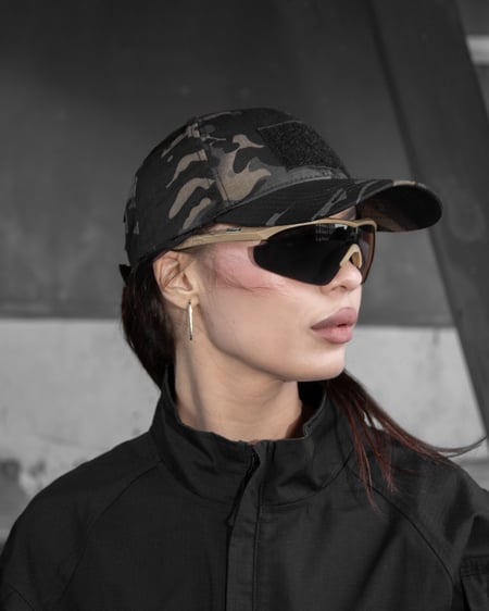 Тактична бейсболка жіноча BEZET Military чорний мультикам