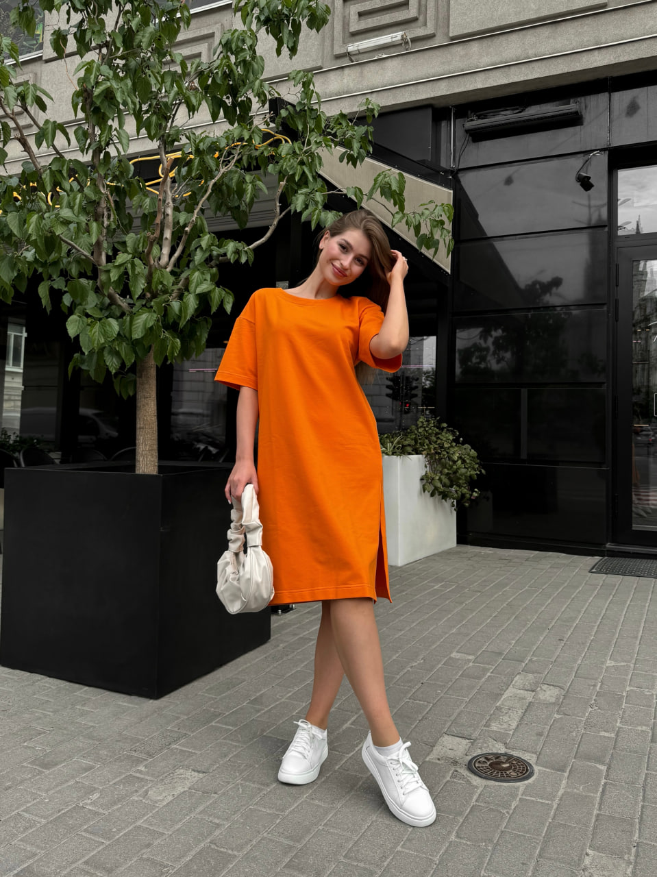 Платье базовое Reload - оранжевый