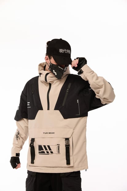 Анорак SM-2413, чорно-бежевий TURWEAR