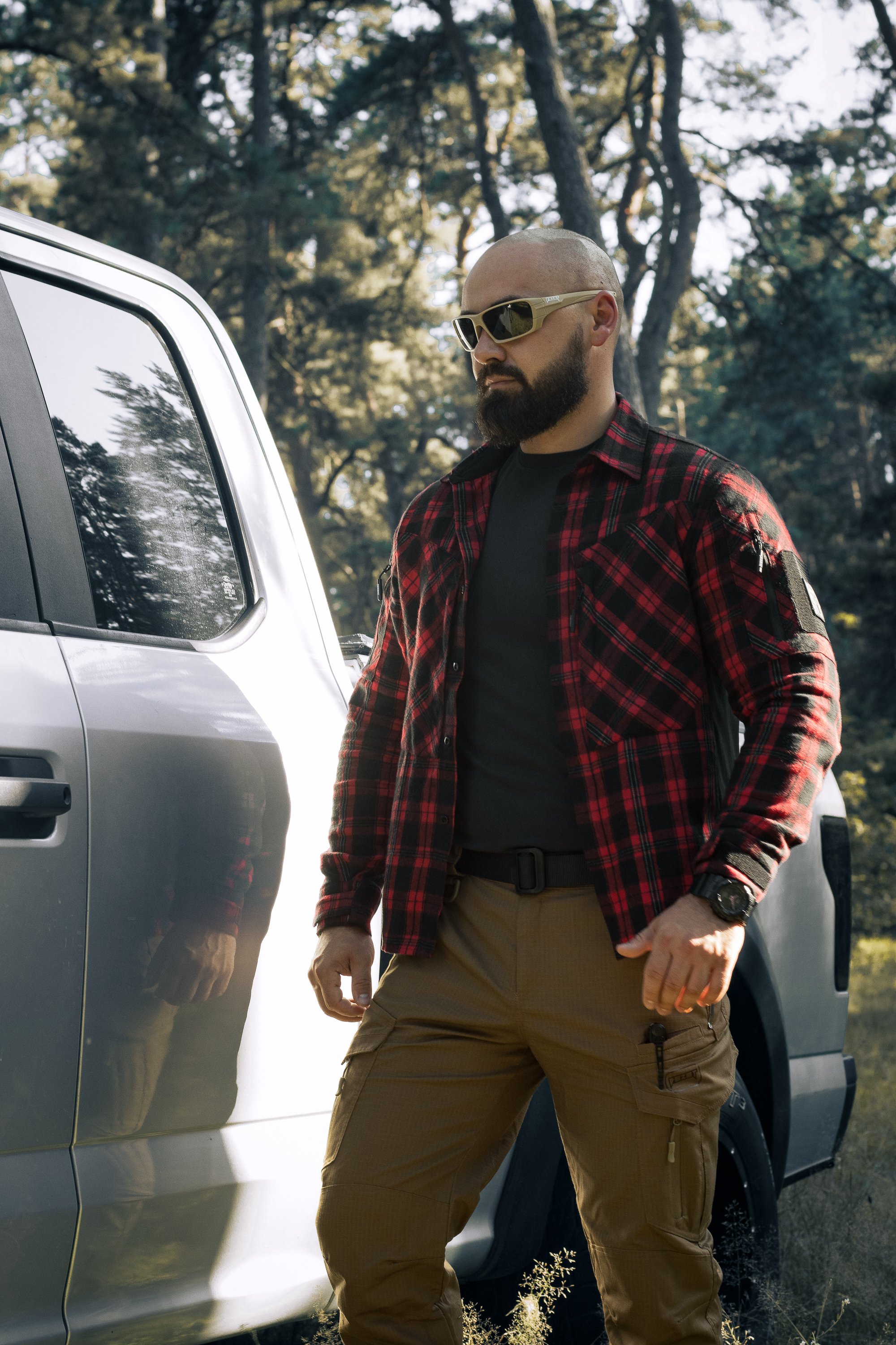 Сорочка фланелева BEZET Defender чорний/червоний - Фото 38