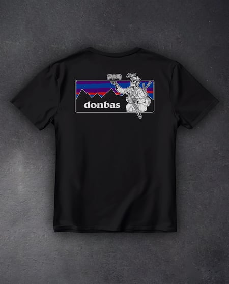 Футболка з принтом "Donbas" back чорна We feel