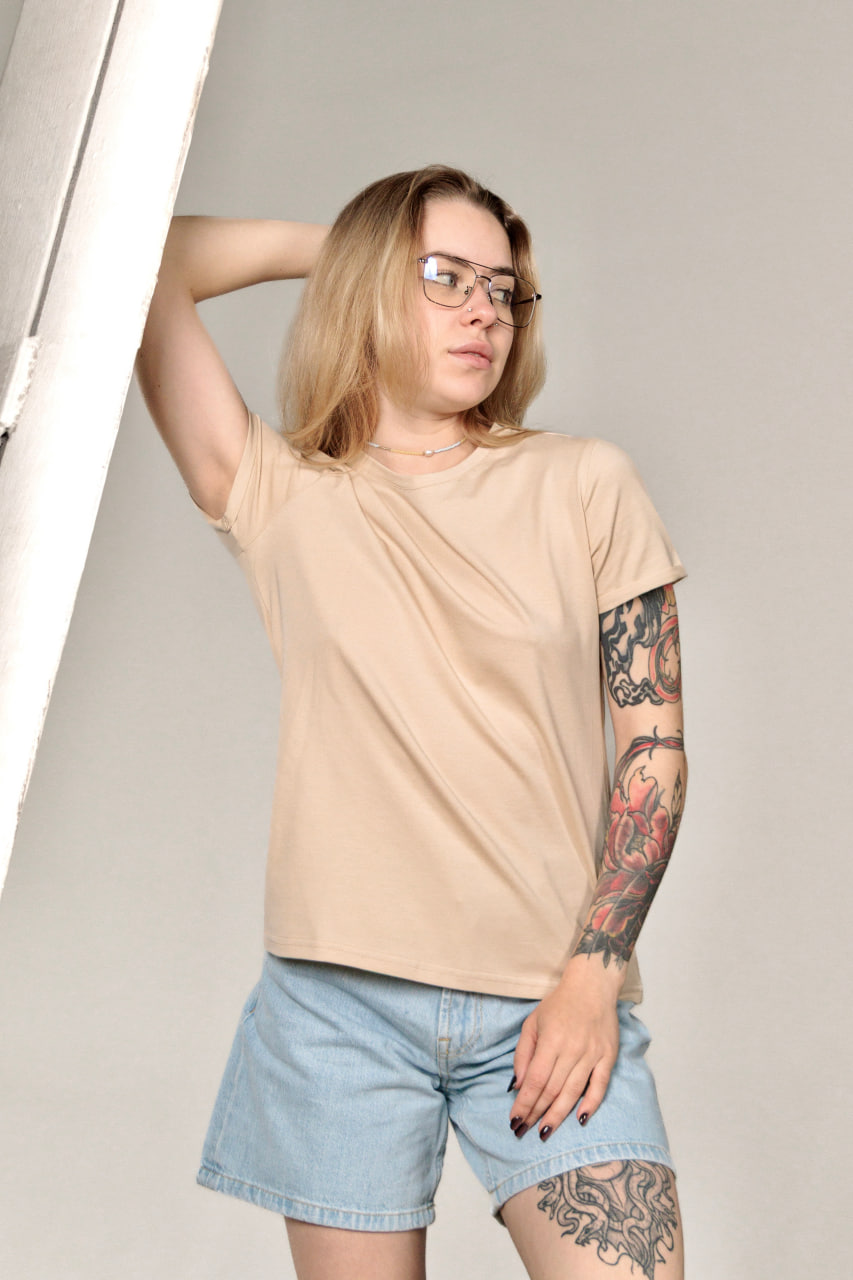Футболка жіноча Reload - Base, бежевий
