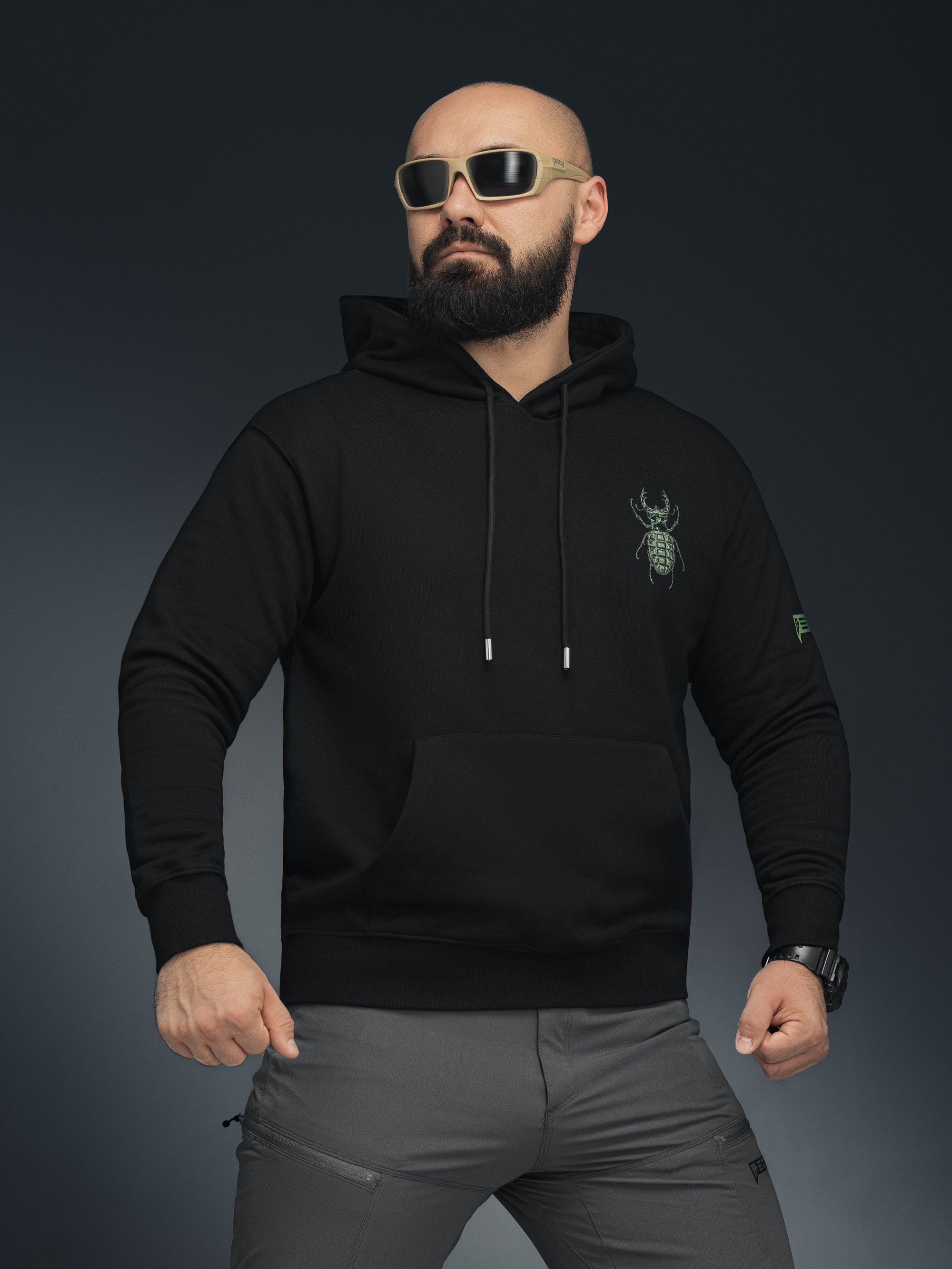 Худі BEZET Scarab Ops чорний - Фото 5