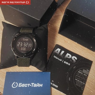 Чоловічий водостійкий тактичний годинник North Edge Alps Black з компасом, 2 ремінці - Фото 22