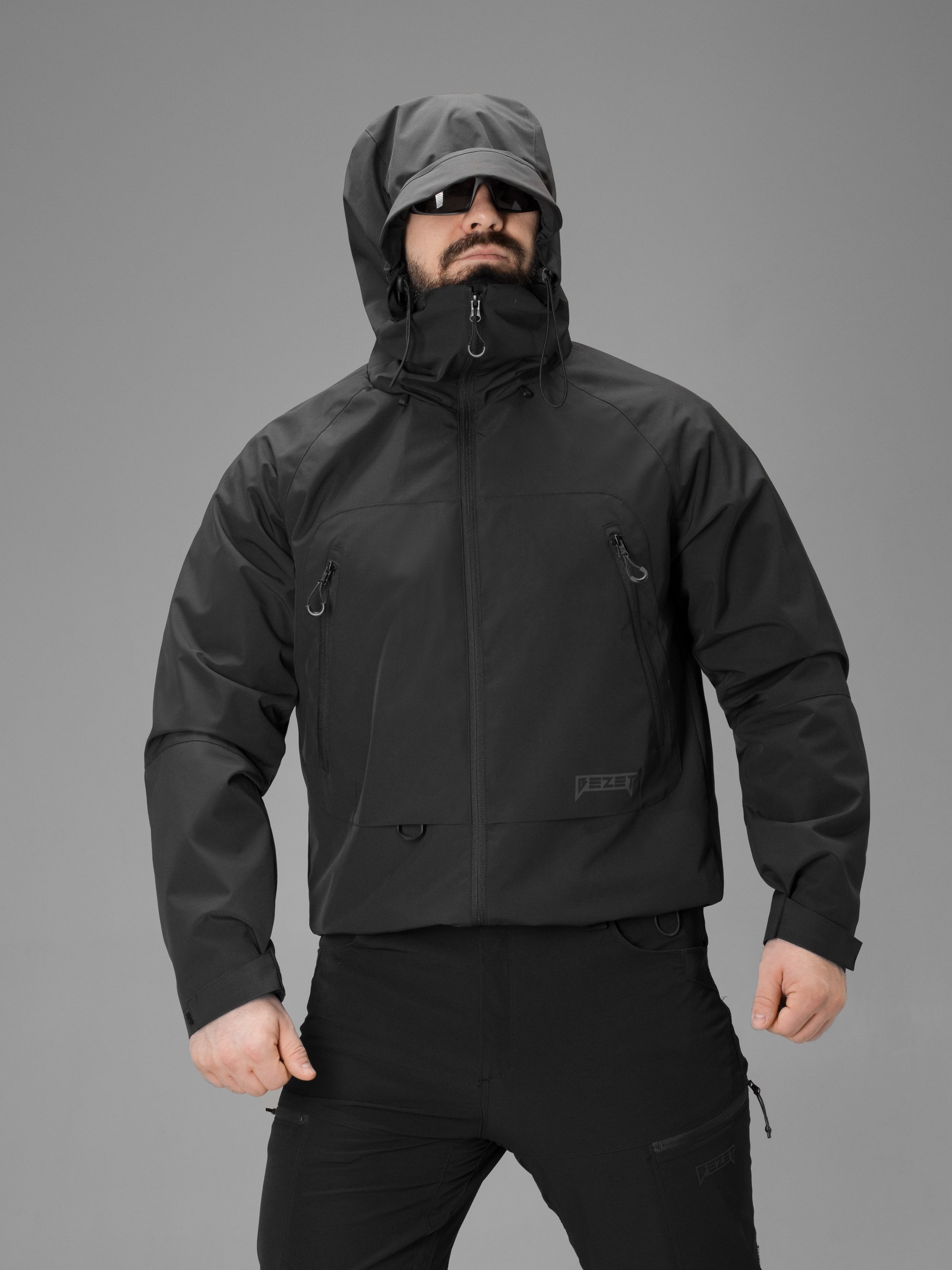 Куртка вітрівка BEZET Trail чорний - Фото 7