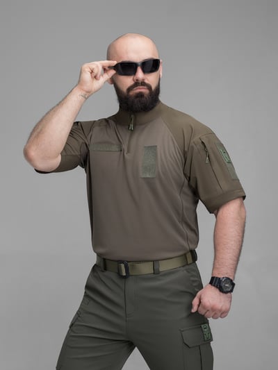 Футболка тактична бойова BEZET Combat хакі - Фото 2