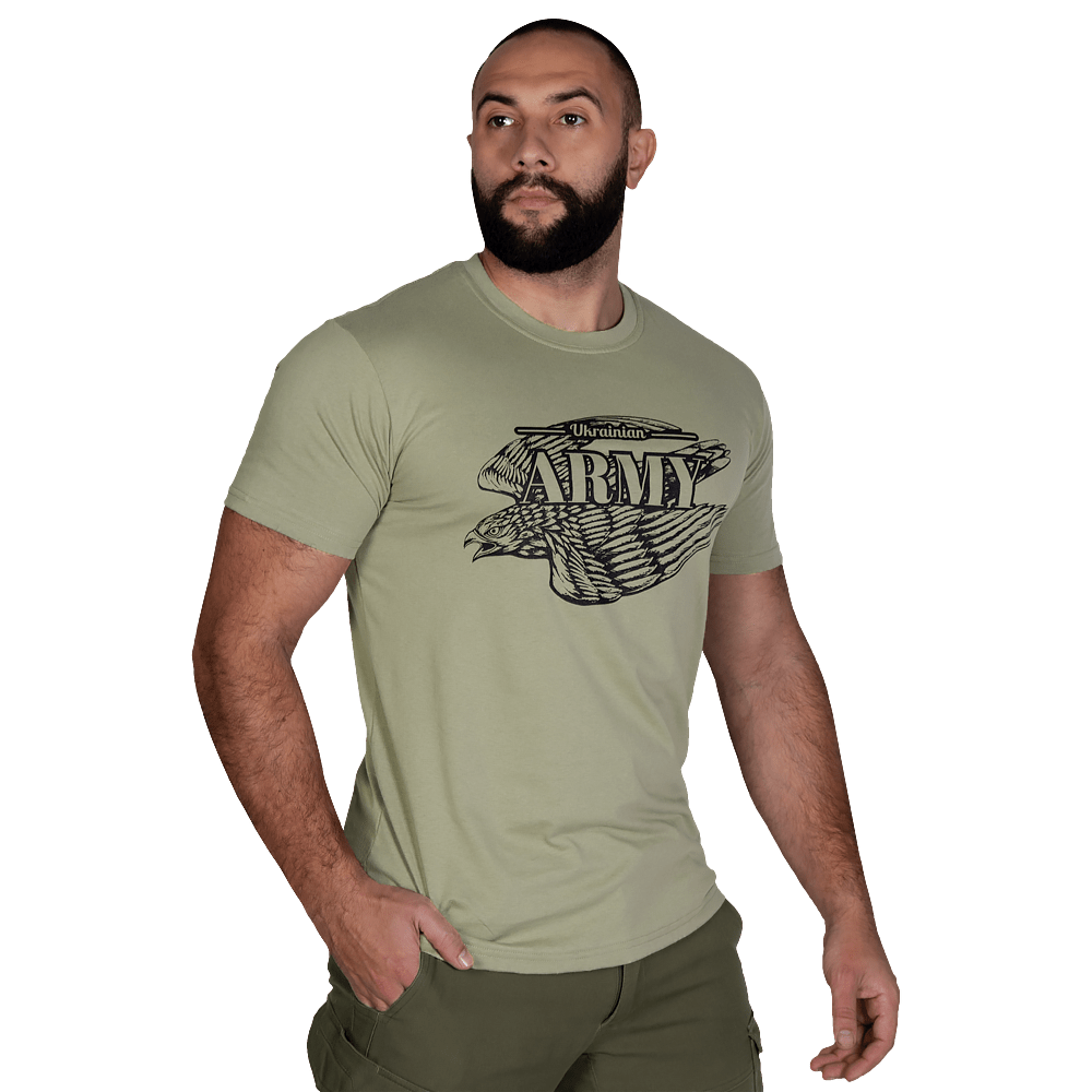 Футболка Camotec Bavovna Falcon Cotton Хакі KOMBAT
