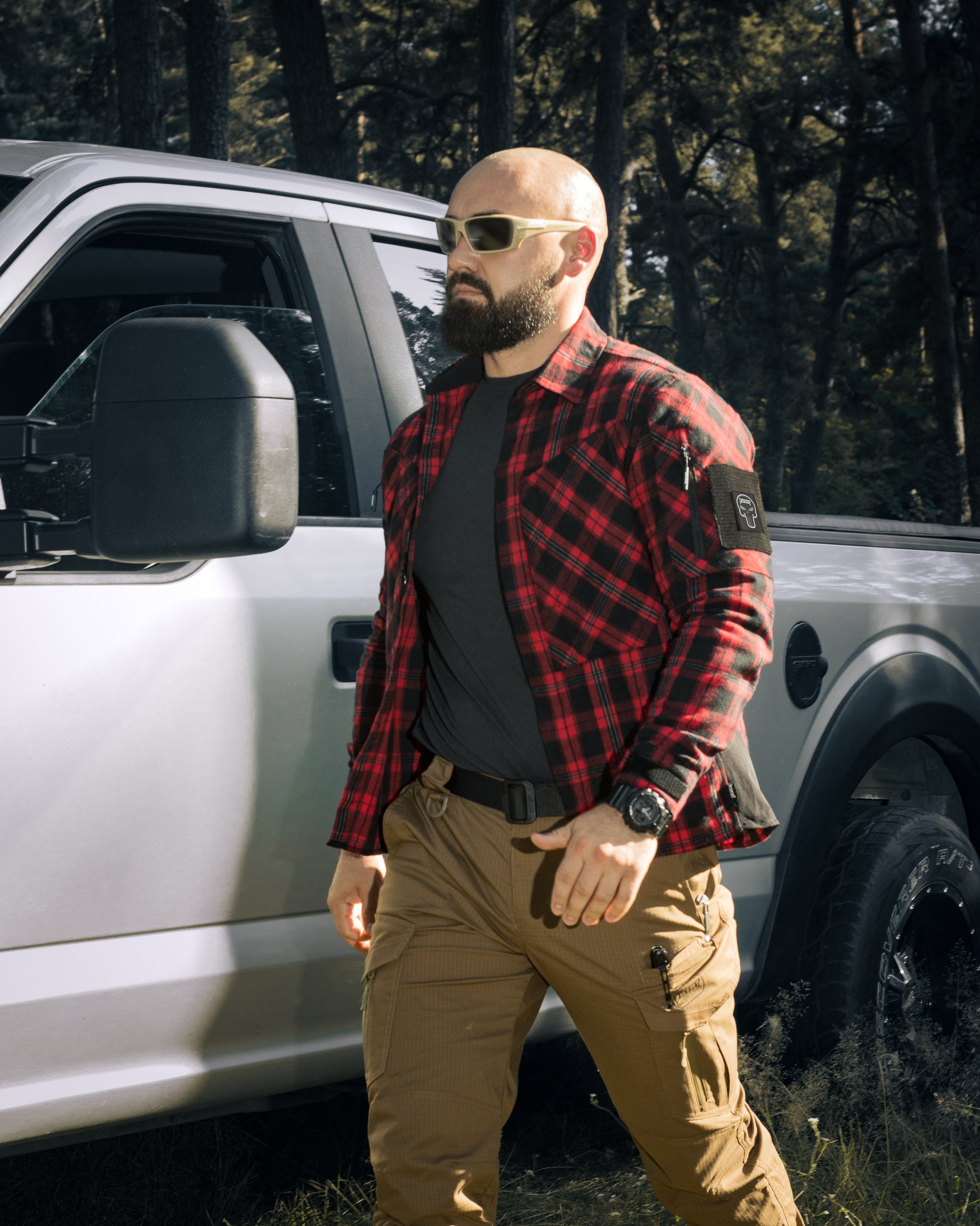 Сорочка фланелева BEZET Defender чорний/червоний - Фото 32