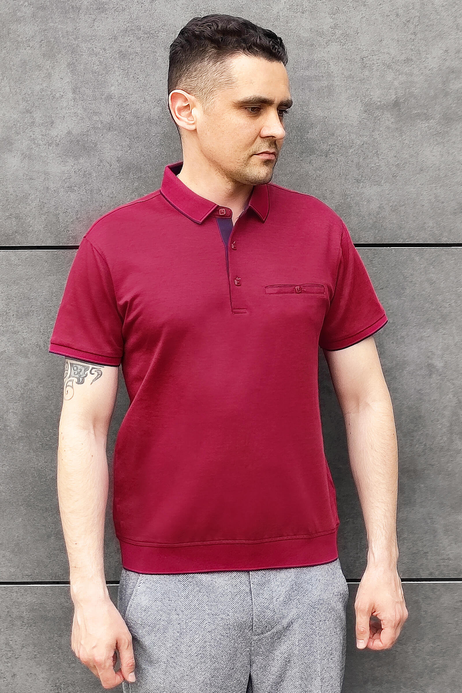 Мужское поло красное Suns House