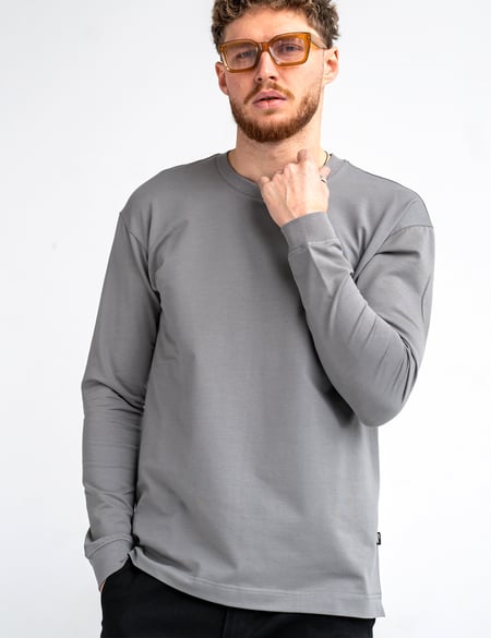 Чоловічі футболки з довгим рукавом Long sleeve Teamv Сірий